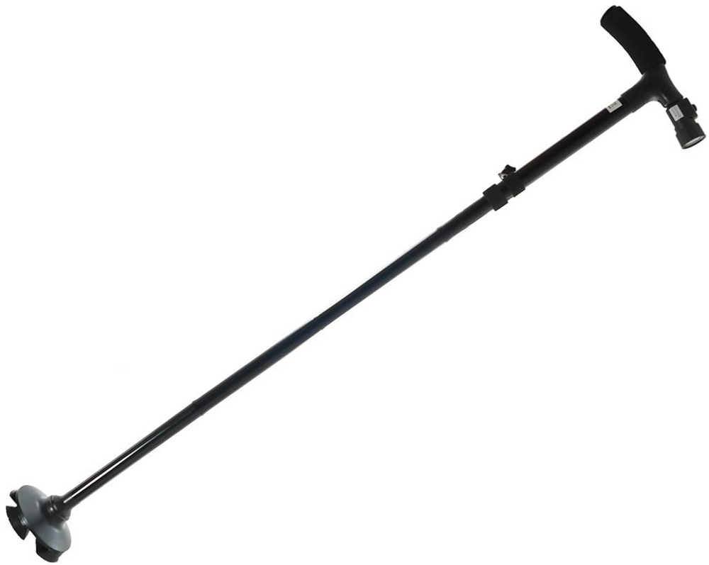 BASTONE DA PASSEGGIO ANZIANI CON LUCE LED APPOGGIO SICURO PIEGHEVOLE BASE A 4 - Foto 12