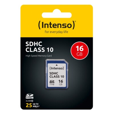Intenso SDHC Karte 16GB Speicherkarte Class 10