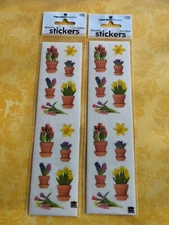 2pks Spring Potter Flowers Stickers Paper House Productions NIP