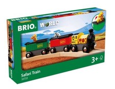 Brio Safari Train Wooden Toy with 3 Cars Electric Engine 33722 Train  Rail NEW