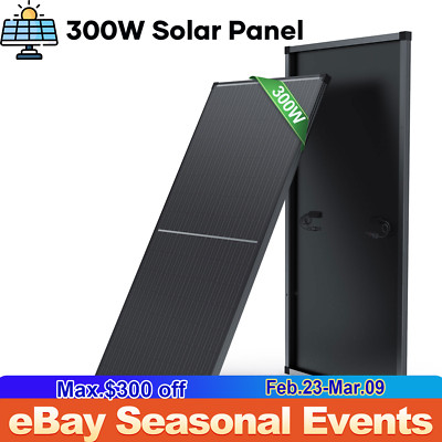 300W 12V/24V Watt Solar Panel Mono 12/24V Charging Camping Home Off-Grid RV Boat