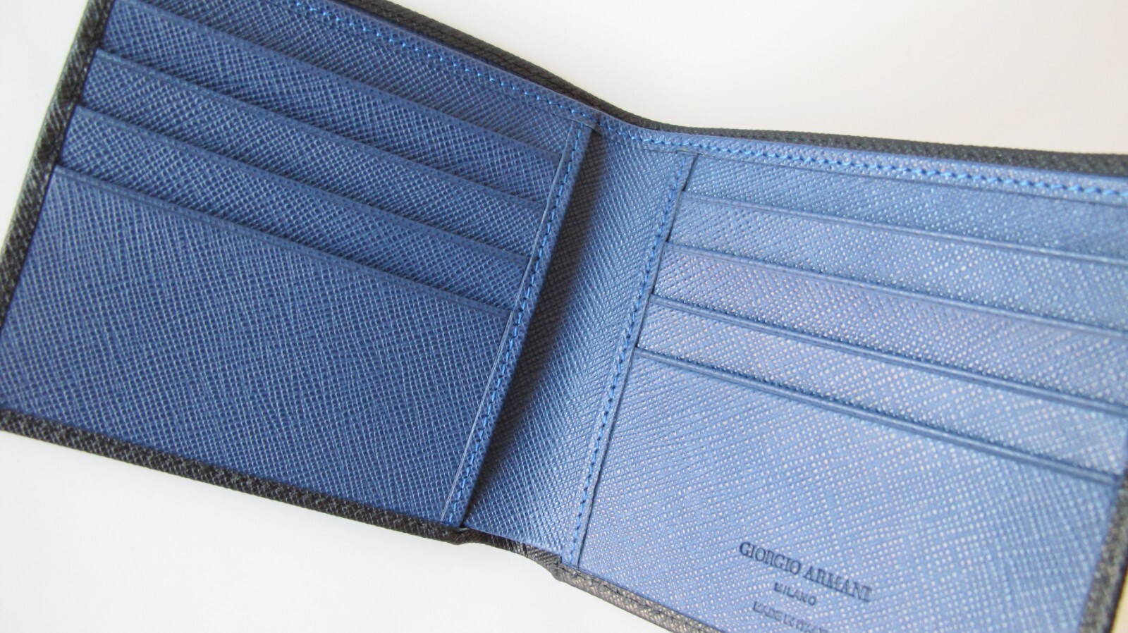 armani leather wallet