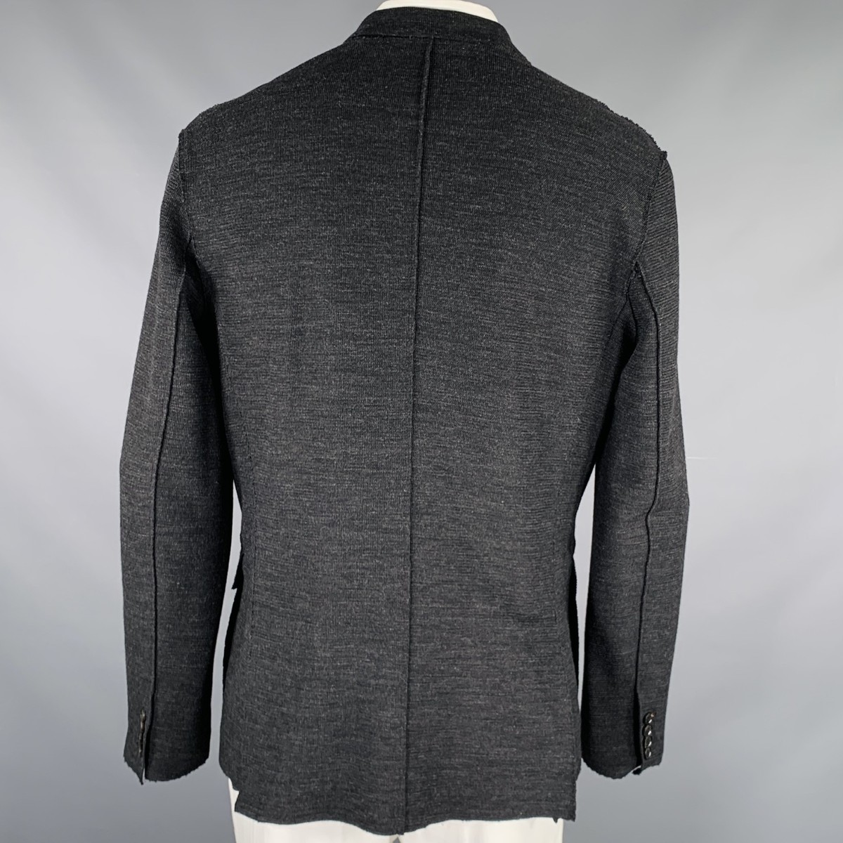 KRIS VAN ASSCHE Size 42 Black Distressed Cotton Blend Sport KRIS VAN ASSCHE Size 42 Black Distressed Cotton Blend Sport