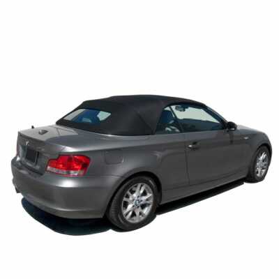 BMW 1-Series E88 Convertible Top 2008-13 Black Twill Cloth, with Glass Window