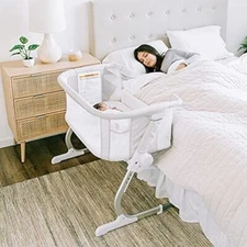 Baby Delight Beside Me Dreamer Bassinet & Bedside Sleeper | Driftwood Grey, Drif