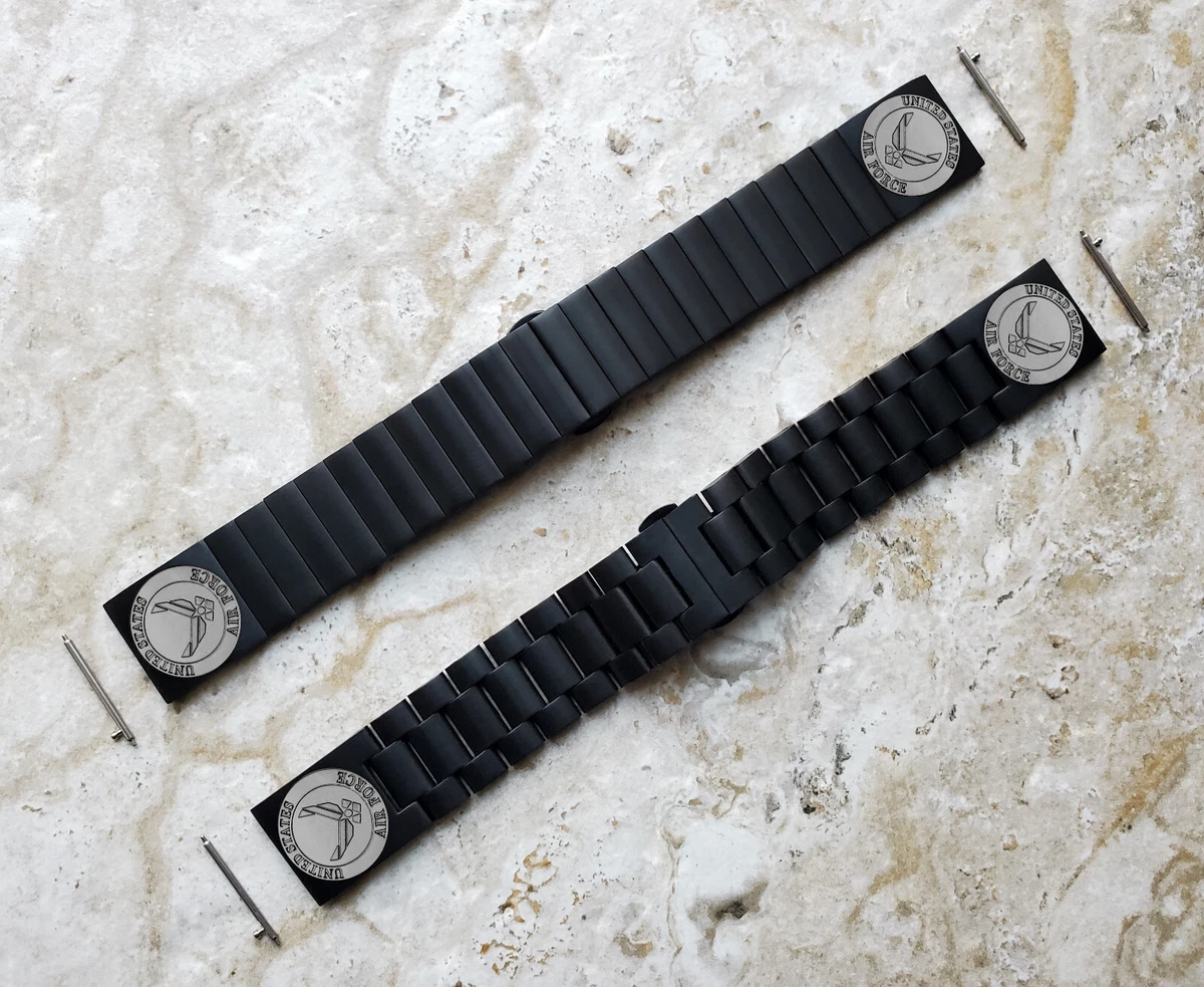US Air Force Engraved Black Band for Garmin Darth Vader and First Avenger AF3