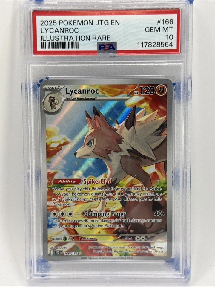 PSA 10 Lycanroc 166/159 IR Sv09: Journey Together Holo - Image 2 of 4