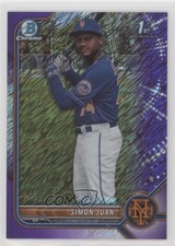 2022 Bowman Chrome Prospects Purple Shimmer Refractor 58/250 Simon Juan 1e90