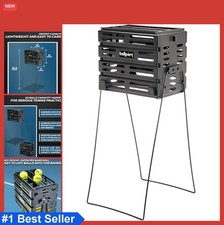 Ball Hopper Tennis 80 Ball Capacity Lightweight Durable Pickup Basket Court