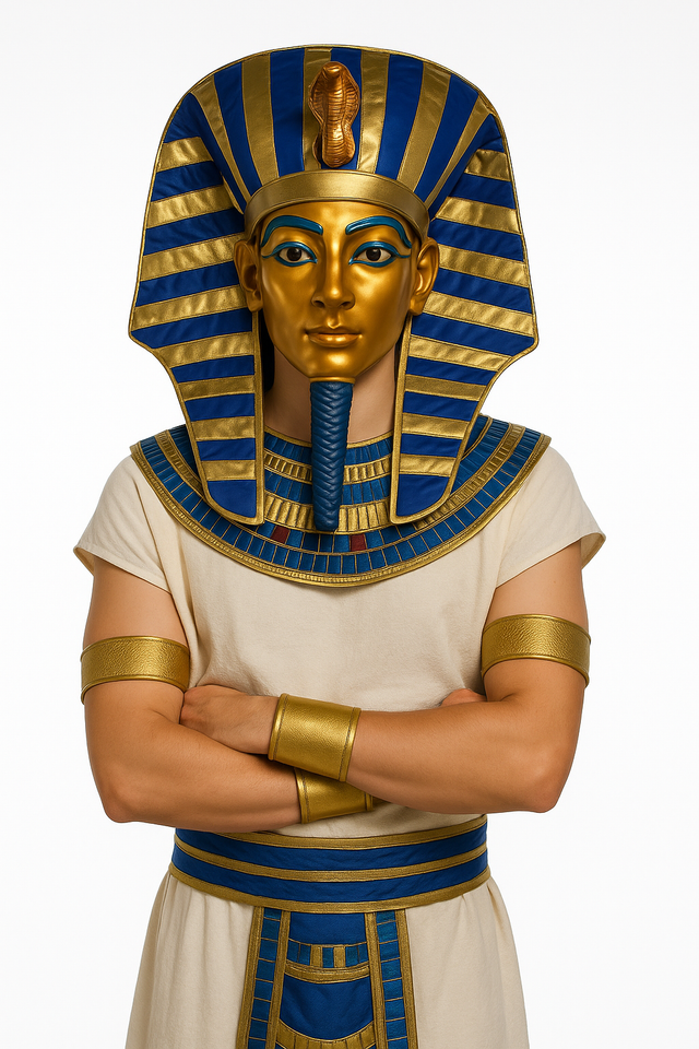 Nicky Bigs Gold Pharaoh Mask King Tut Costume Headdress Halloween ...