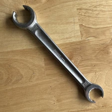 Bonney 7/8" x 1-1/8" Flare Nut Line Double Open End Wrench 12 Point RF55 USA