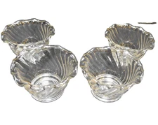 Anchor Hocking Tulip Swirl Ruffle Rim Dessert Custard Cups Set of 4