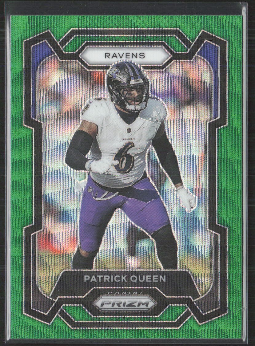2023 Panini Prizm #24 Patrick Queen Green Wave Baltimore Ravens (F)