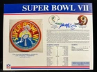 Garo Yepremian Signed 9x12 Willabee & Ward Super Bowl VII Patch Card Dolphins