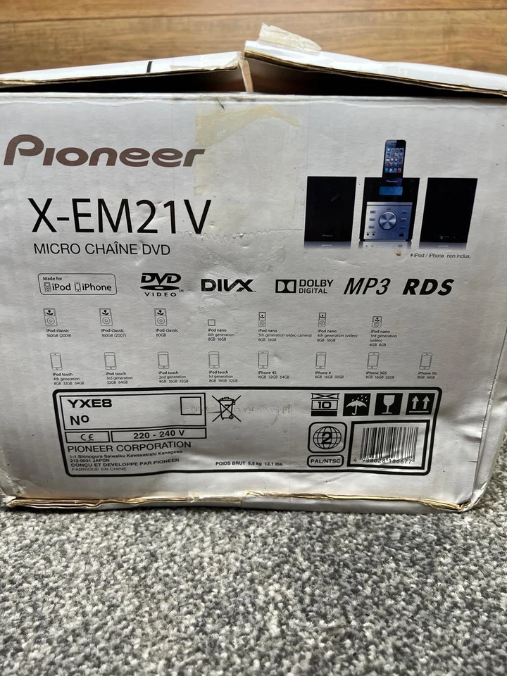 Pioneer 220 Volt DVD CD System with iPod iPhone Dock 220V Europe Asia Overseas - Image 2 of 4