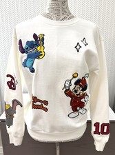 Disney 100 Years of Wonder Sweatshirt Mickey Classic Chenille Embroidery Medium