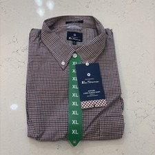 Ben Sherman Men's The Original Oxford Long-Sleeve Shirt, Red, Size  XL , NWT