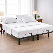 Split California King Sheets Sets for Adjustable Bed, Premium Cotton Split Cal K