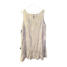 NEW AGB BEIGE FLORAL SHIFT DRESS SIZE LARGE  