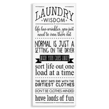 Laundry Wisdom Life Phrases, Designed by Stephanie Workman Marrott, 20 x 48, ...