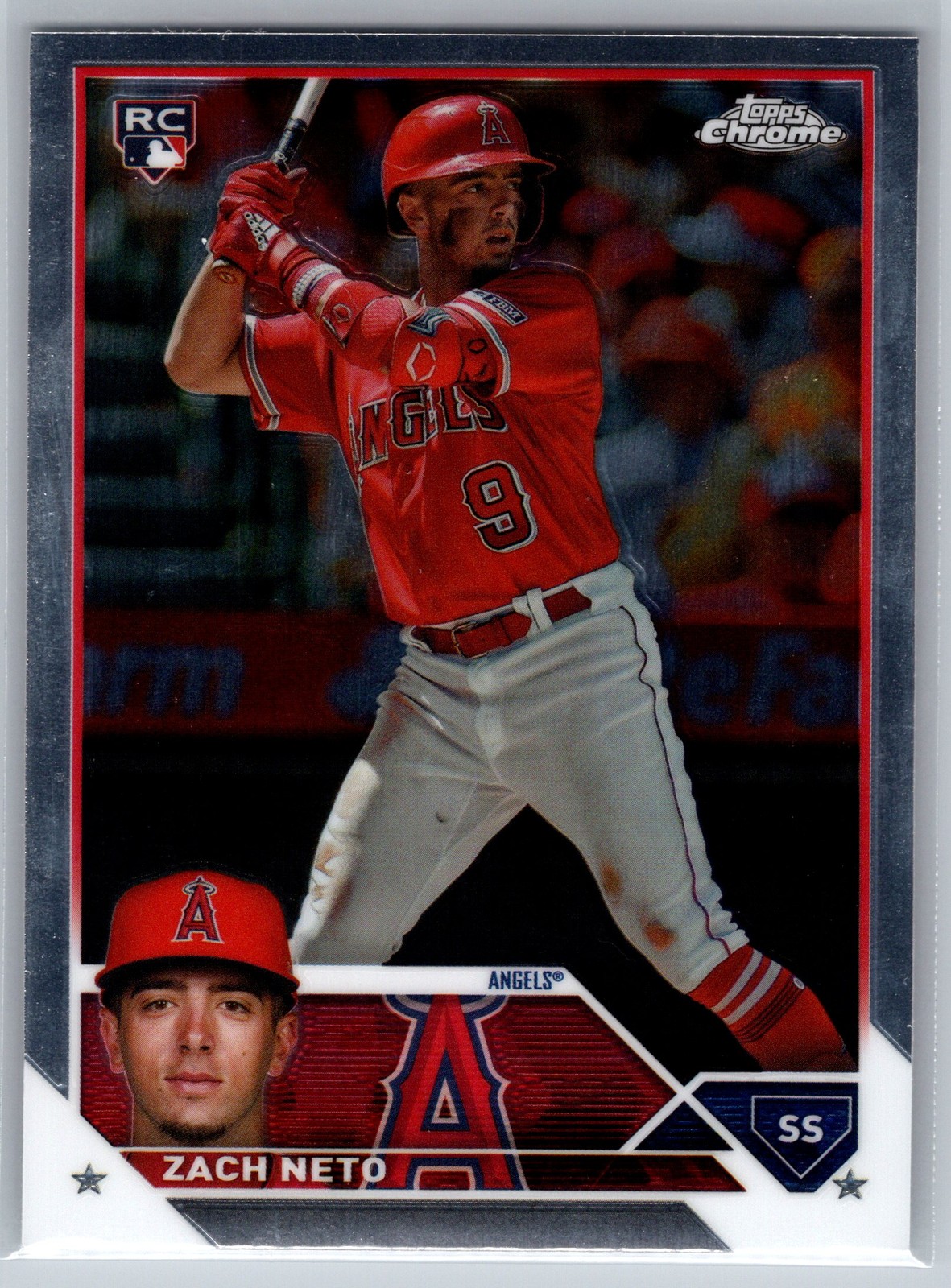 2023 Topps Chrome Update Zach Neto Rookie #USC34 Los Angeles Angels