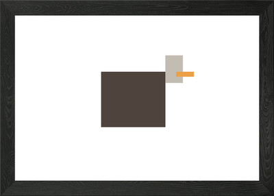 Pixel Ente Gerahmtes Wandbild Poster Leinwanddruck Bild