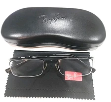Ray Ban RB8582 1017 Black Titanium Half Rim Eyeglasses Frame 51-19 140 w Case