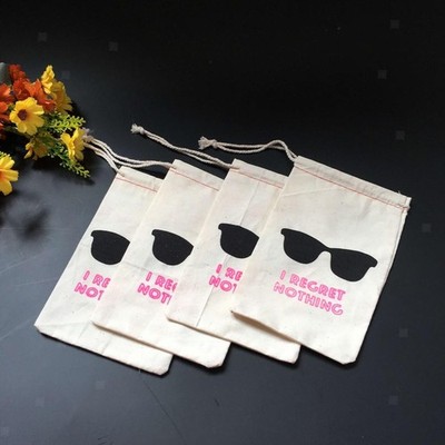 10x Ich Bedauere Nichts Cotton Musselin Favor Bags  Party Kater