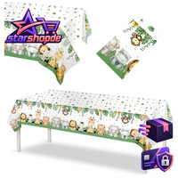 Tischdecke Dschungel Safari Tiere Rechteckig 108X180Cm Kindergeburtstag