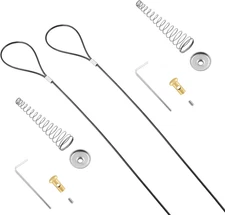 Biaungdo 2 Sets Gate Latch Cable Pull, Black Spring with Adjustable Door Latch G