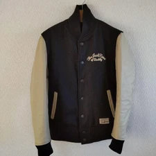 M Size Stadium Jacket Jackrose Jack Rose Wool Batting Sleeve Switching Leather