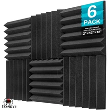 Versatile 2" Charcoal Soundproofing Foam Panels - Ideal for Recording & Offices