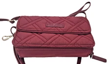 Vera Bradley Zip Around 3 Part Wallet Wristlet or Crossbody RFID Burgundy