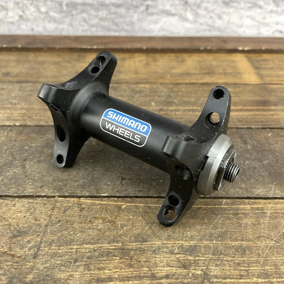 Ruedas Shimano WH-TD77 Buje Delantero 16H Negro Bicicleta de Carretera Parejado Radios Llanta Freno Foto 2 de 4