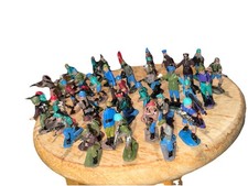 Vintage Lot Of 23 Lead And 15 Plastic Soldiers Custom lone Star Warhammer