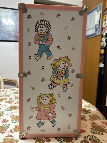 Vintage Pink Cabbage Patch Doll Wardrobe Trunk Carrying Case 18" Mint Rare