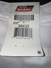 Genuine Dickies NEW Men's White Relaxed Fit Tool Pockets Painter Pants 38x32