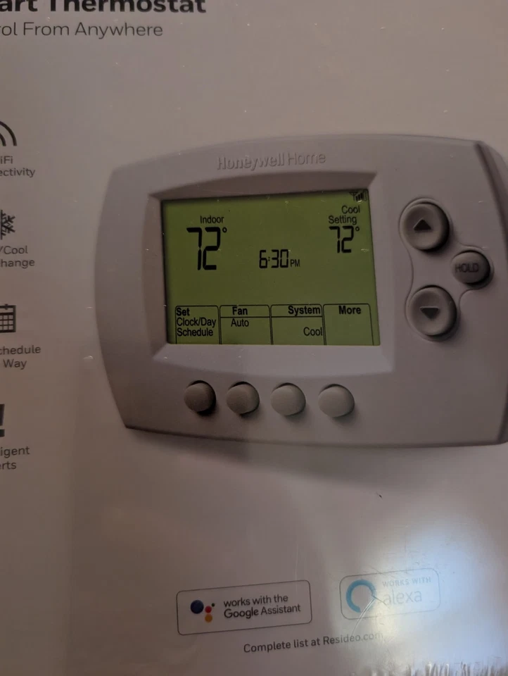Honeywell  RTH6580WF White WiFi Programmable App Control Smart Thermostat Sealed - Image 3 of 4
