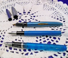 pens fountain n caps vintage mixed Lot of 5 for parts and repairs or restoration