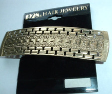 Vtg 1928 Hair Jewelry Golden Greek Design Hair Barrette Clip NWT