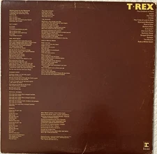 T-REX Self Titled LP No Poster Cover 1971 REPRISE 6440~ COVER IS VG+/VINYL IS EX