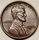 1923-S Lincoln Wheat Cent. ALMOST UNCIRCULATED BROWN