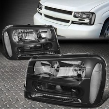 For 02-09 Chevy Trailblazer Ext Black Housing Clear Corner Headlight Head Lamps For 02-09 Chevy Trailblazer Ext Black Housing Clear Corner Headlight Head Lamps
