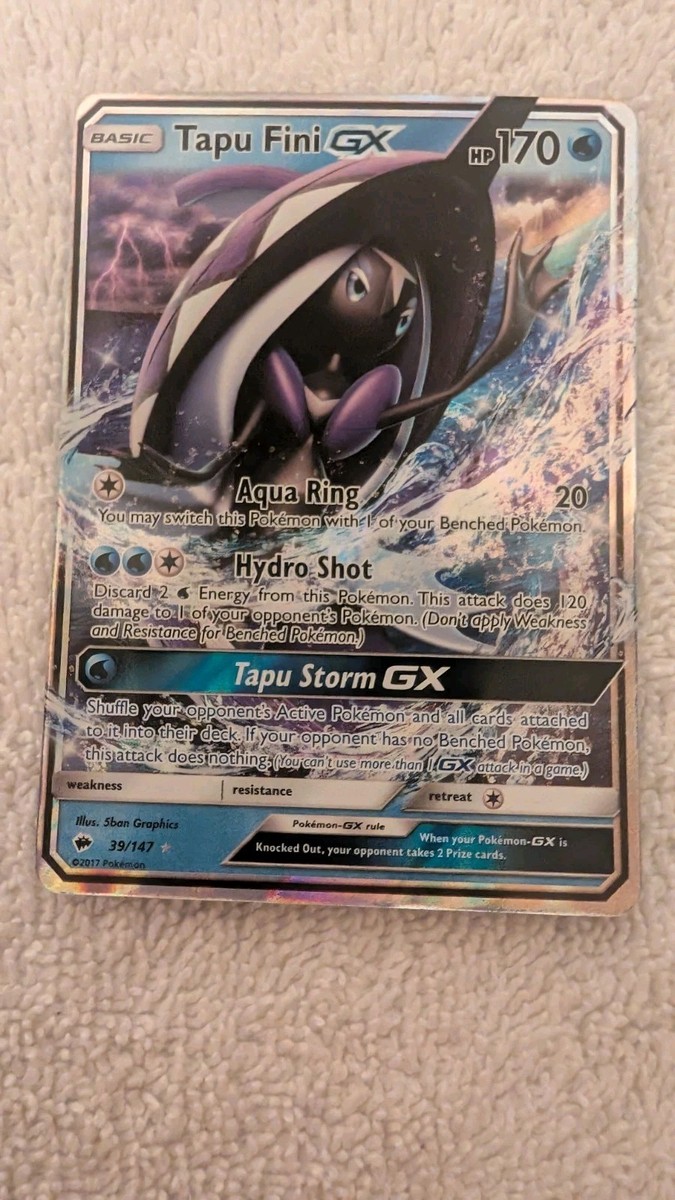 Tapu Fini GX - 39/147 Burning Shadows Ultra Rare Pokemon | eBay
