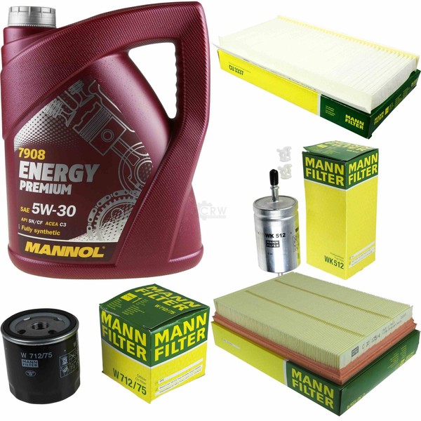 Inspektionspaket 5L Mannol Energy Premium 5W-30 FüR Opel Tigra Twintop Corsa C-image