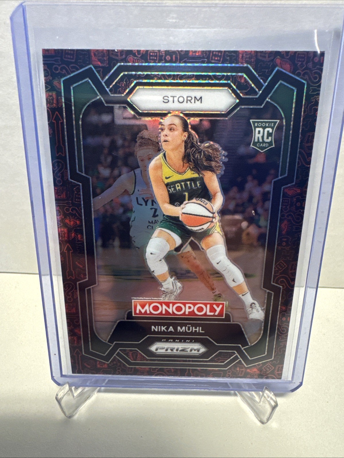 2024 Panini Prizm Monopoly WNBA Nika Muhl #4 Red Icons Prizm RC Rookie