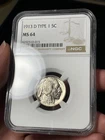 1913-D NGC MS64 Buffalo Nickel Type 1 Flashy