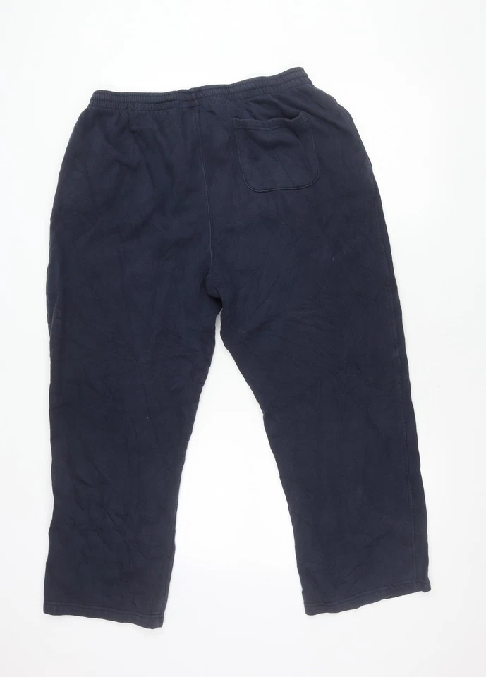 Pantalones deportivos Cotton Traders para hombre azules XL bolsillos elásticos en la cintura Foto 3 de 4