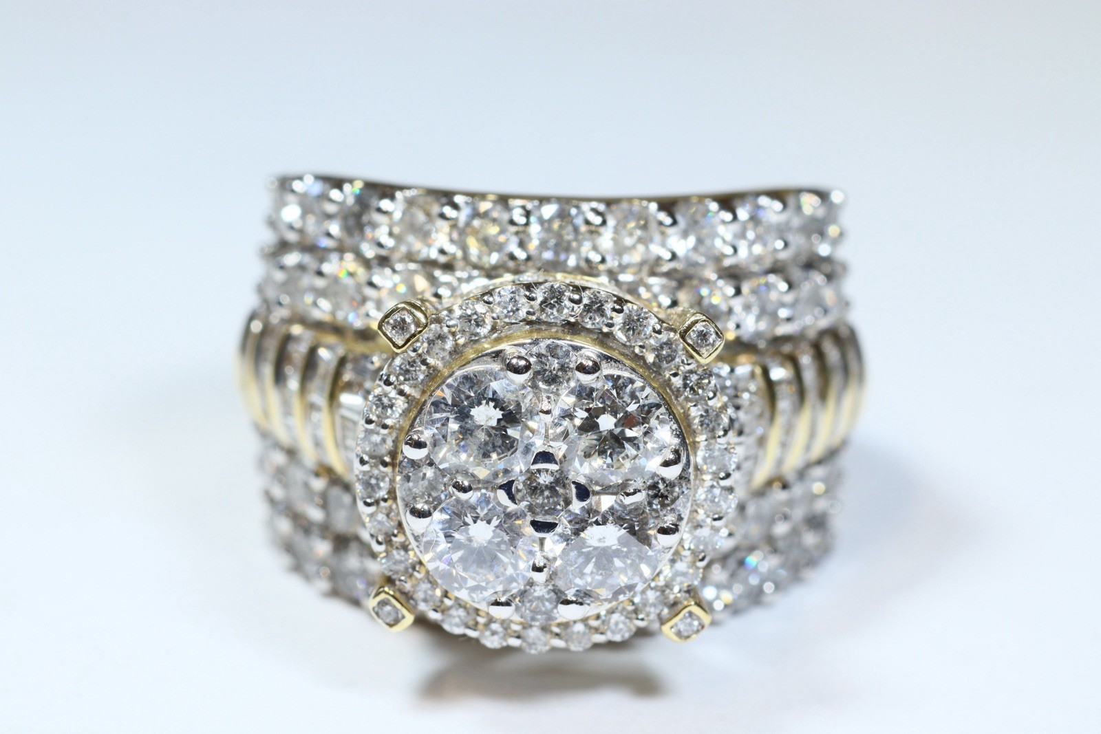 Flashy 10k Diamond Engagement Ring Size 9 - image 1