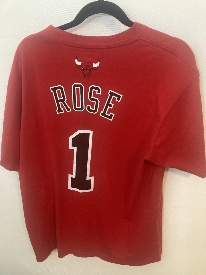 Adidas Chicago Bulls #1 "Rosa" Camiseta Usada Foto 3 de 4
